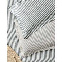 YARD 2 Pack Pure Cotton Hebden Stripe Pillowcases Blue Mix