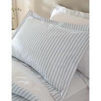 YARD 2 Pack Pure Cotton Hebden Stripe Pillowcases Light Blue Mix