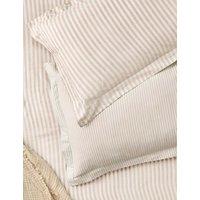 YARD 2 Pack Pure Cotton Hebden Stripe Pillowcases Light Pink Mix