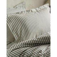 YARD 2 Pack Pure Cotton Hebden Stripe Pillowcases Grey Mix