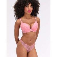 Boux Avenue Mollie Lace Plunge Bra Pink