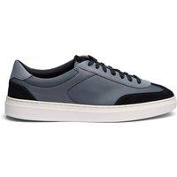 Boss Leather Lace Up Trainers Grey Mix