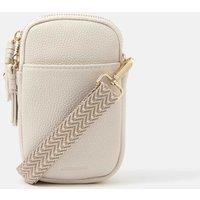 ACCESSORIZE Double Pouch Cross Body Phone Bag Cream