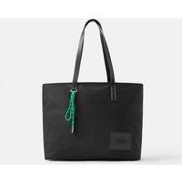 ACCESSORIZE Nylon Zip Detail Tote Bag Black