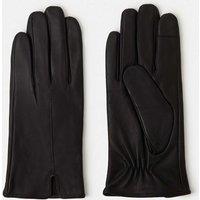 ACCESSORIZE Faux Fur Lined Touch Leather Gloves Black