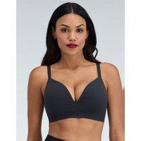 Boux Avenue Seamless Push-Up Plunge Bralette Black
