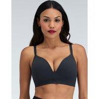 Boux Avenue Seamless Push-Up Plunge Bralette Black