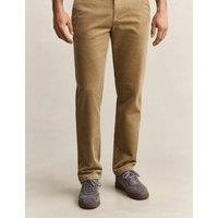 GANT Regular Fit Cotton Rich Corduroy Chinos Taupe