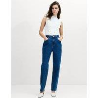 French Connection Mid Rise Carrot Leg Jeans Blue Denim