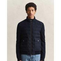 GANT Wool Blend Padded Bomber Jacket Navy