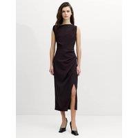 French Connection Midi Column Dress Dark Brown