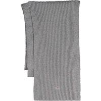 GANT Cotton Rich Logo Scarf with Wool Grey