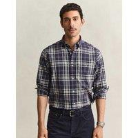 GANT Regular Fit Pure Cotton Check Oxford Shirt Taupe