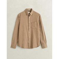 GANT Regular Fit Pure Cotton Check Flannel Shirt Sand