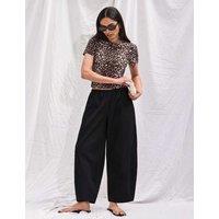 RO&ZO Jersey Animal Print Crop T-Shirt Multi
