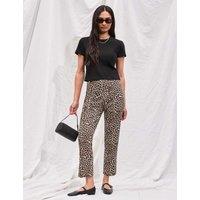 RO&ZO Cotton Rich Animal Print Slim Fit Trousers Multi