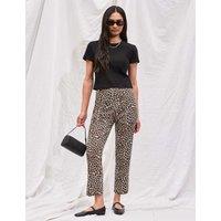 RO&ZO Cotton Rich Animal Print Slim Fit Trousers Multi