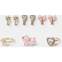 M&S Bow Earring and Ring Set Gold