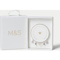 M&S Silver Bow Multi Charm Wristwear Giftbox Silver