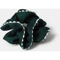 M&S Back To School Green Edge Scrunchie Green