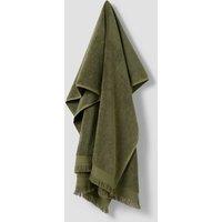 Piglet In Bed Pure Cotton Fringed Towel Olive
