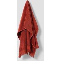 Piglet In Bed Pure Cotton Fringed Towel Dark Red