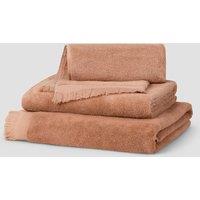 Piglet In Bed Pure Cotton Fringed Towel Camel