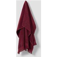 Piglet In Bed Pure Cotton Fringed Towel Burgundy