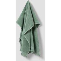 Piglet In Bed Pure Cotton Fringed Towel Sage