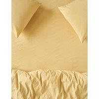 Piglet In Bed Linen Rich Plain Fitted Sheet Yellow
