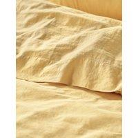 Piglet In Bed Linen Rich Plain Flat Sheet Yellow
