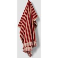 Piglet In Bed Pure Cotton Striped Towel Red Mix