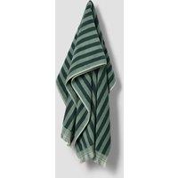 Piglet In Bed Pure Cotton Striped Towel Teal Mix