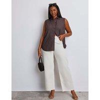Live Unlimited London Striped Collared Shirt Brown Mix