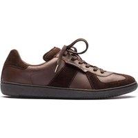 Base London Leather Lace Up Trainers Brown