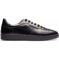 Base London Leather Lace Up Trainers Black
