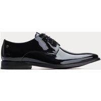 Base London Leather Patent Derby Shoes Black