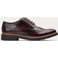 Base London Leather Hi-Shine Brogues Dark Burgundy
