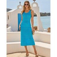 SOSANDAR Knitted Midi Dress Blue