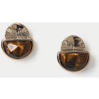 Per Una Faceted Natural Stone Earrings Brown