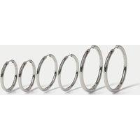 M&S 3 Pack Everday Hoop Earrings Silver