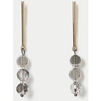 M&S Trio Stick Drop Earrings Silver Mix
