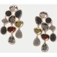 M&S MULTI FACETED MONO CASCADE DROP EARRING Multi