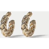 M&S Weave Hoop Earrings Gold