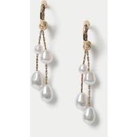 M&S Cascade Drop Earrings Gold Mix