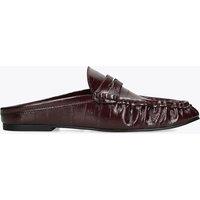 Steve Madden Rafe Ruched Penny Mule Loafers Burgundy