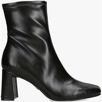 Steve Madden Hurst Leather Block Heel Ankle Boots Black