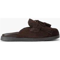 Steve Madden Maurea Suede Tassel Mule Slippers Brown