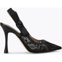 Steve Madden Lace Stiletto Heel Pointed Slingback Shoes Black