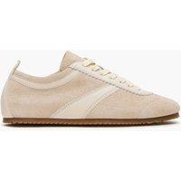 Steve Madden Jaye Suede Mixed Texture Trainers Cream